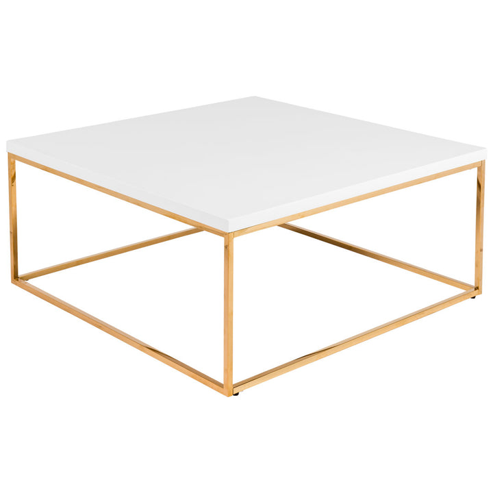 Adilson Coffee Table Wade Logan® Color: White/Gold