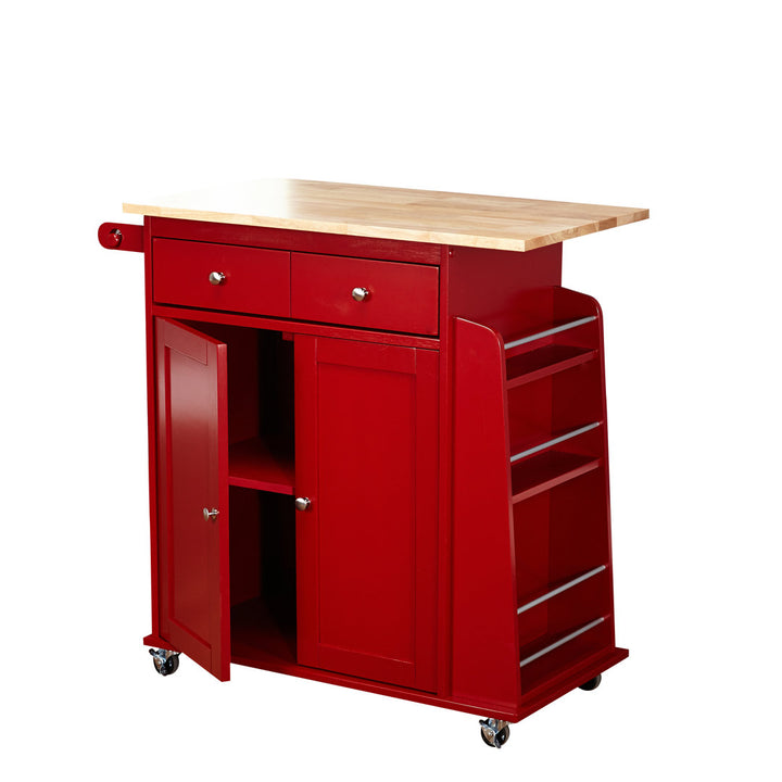 Ferraro Kitchen Cart Alcott Hill® Base Finish: Red