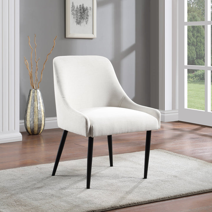 Liandra Side Chair (Set of 2) George Oliver Color: Cream Linen