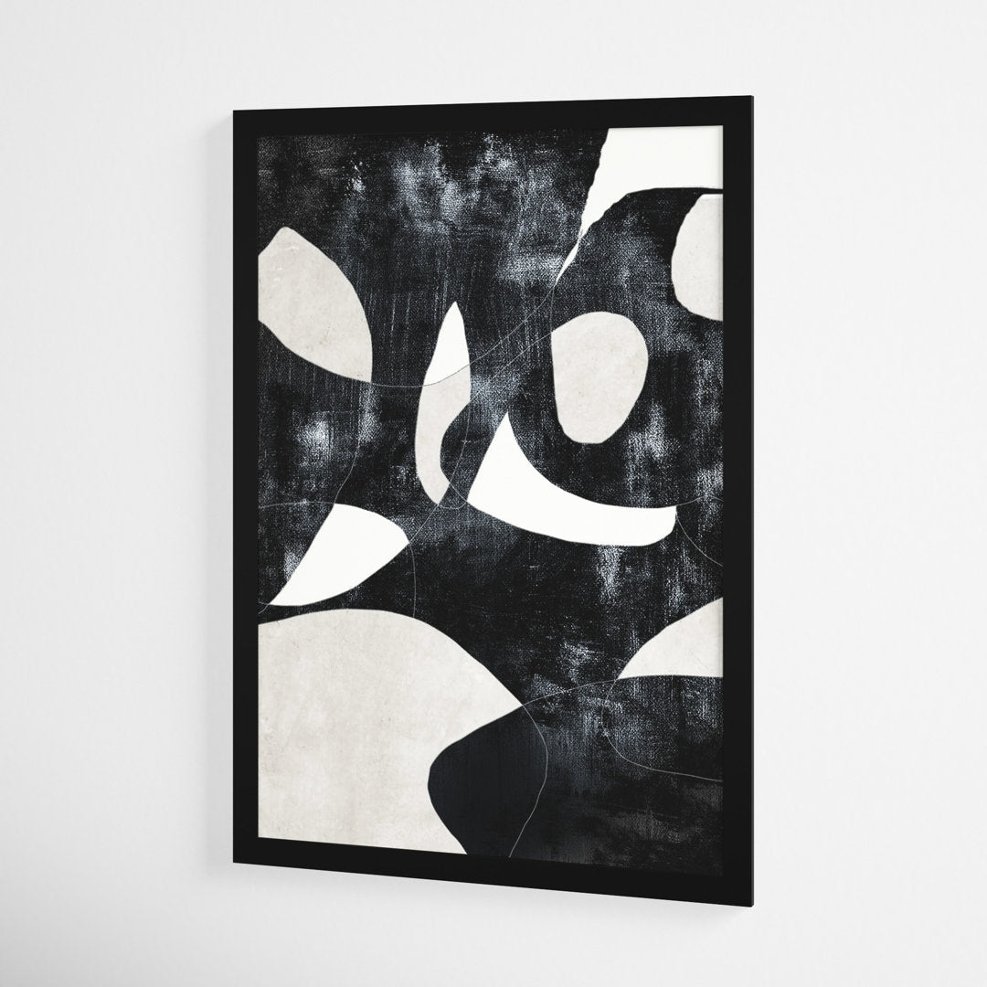 Abstract 'All Of Me' Geometric Wall Art Print Joss & Main Frame Color: Black Framed Size: 17" H x 12" W
