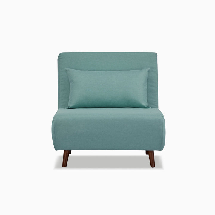 Jacquelyn 30.31" Wide Convertible Chair Mercury Row® Teen Leg Color: Coffee Fabric: Seafoam Polyester