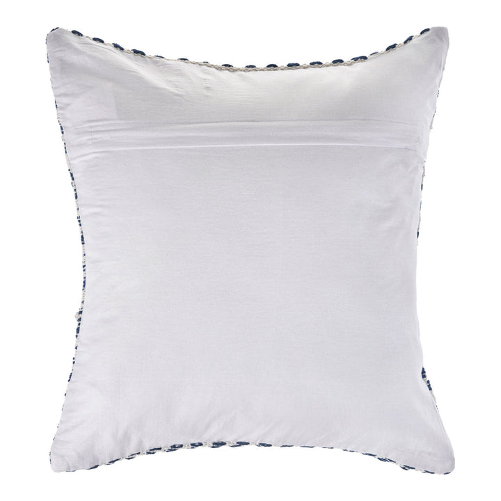 Hand-Woven Chevron Cotton Throw Pillow Rajani Home Color: Blue