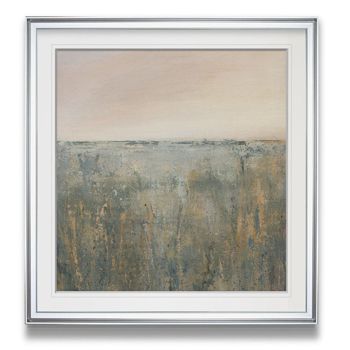 Sunset Marsh - Painting Print Wade Logan® Size: 27" H x 27" W x 1.5" D Format: Silver Framed