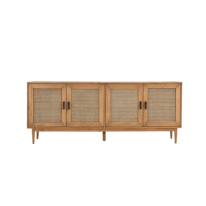 Genie Solid Wood 4 - Door Sideboard Joss & Main Color: Natural Brown