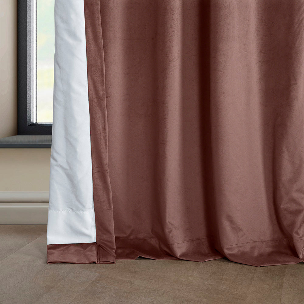 Matra Plush Velvet Curtains for Bedroom - Room Darkening Curtains for Living Room Window Single Panel AllModern Curtain Color: Wild Rose Size per Panel: 100" W x 84" L
