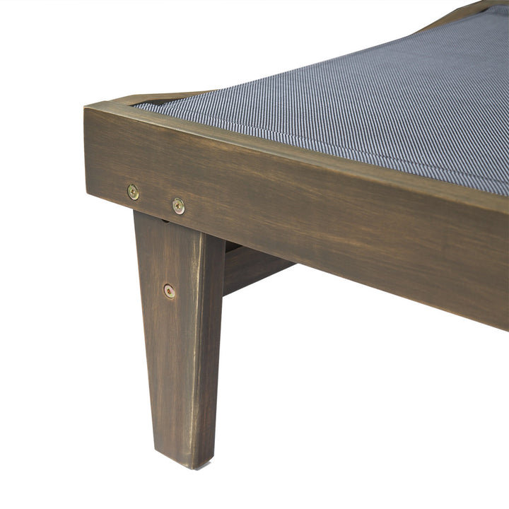 Scheiner 24'' Outdoor Acacia Chaise Lounge (Set of 2) Birch Lane™ Color: Gray
