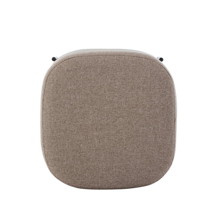 Ohman 16.5'' Wide Square Cube Ottoman Mercury Row® Leg Color: Black Body Fabric: Light Brown Basketweave