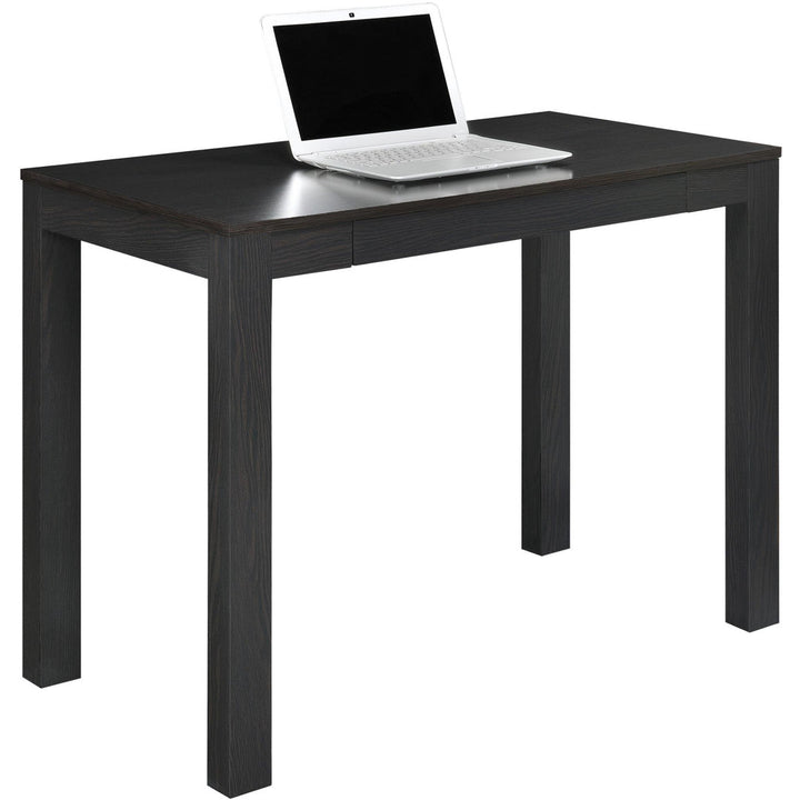 Genthner Writing Desk with Drawer Zipcode Design™ Color (Top/Frame): Black/Black
