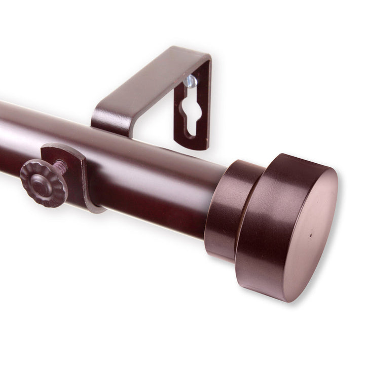New Hartford Adjustable 1" Single Curtain Rod Greyleigh™ Size: 66" – 120" Finish: Mahogany