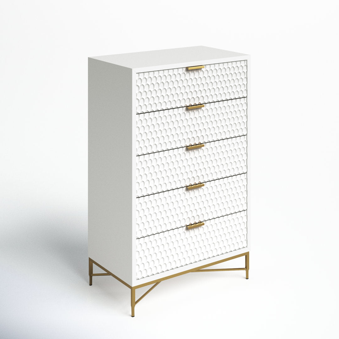 Capra 5 Drawer 30'' W Chest AllModern Color: White