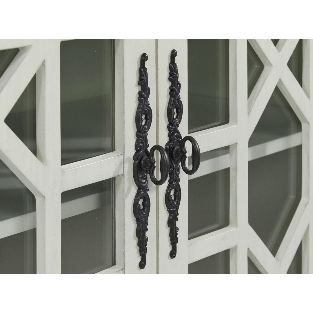Ahmara 2 - Door Accent Cabinet Three Posts™ Color: Gray/White