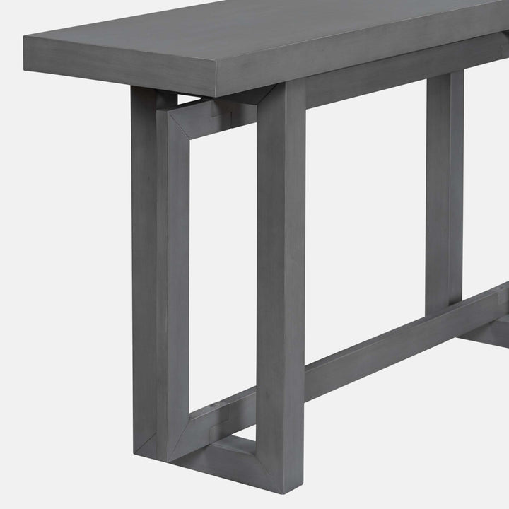 Thedrick 59" Extra Long Entryway Table Console Table 17 Stories Color: Dark Gray