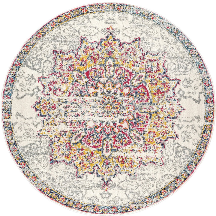 Mcalmont Medallion Power Loomed Performance Pink/Fuchsia Rug Bungalow Rose Rug Size: Oval 6'7" x 9'