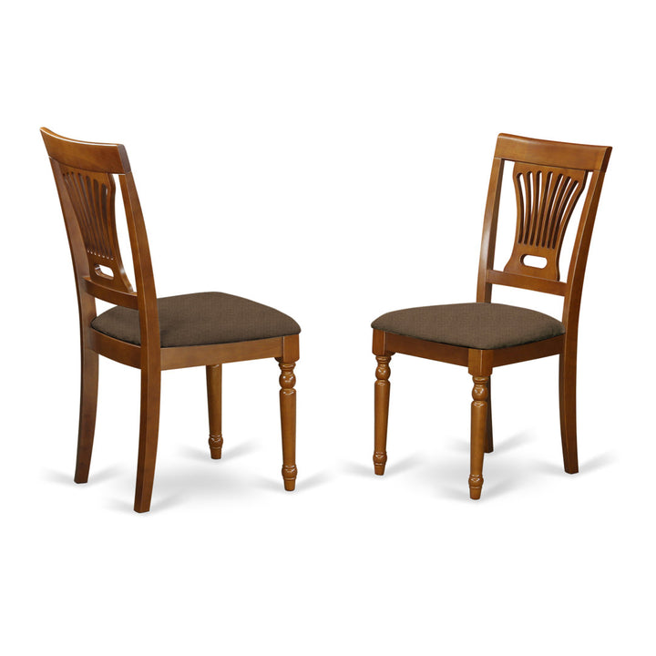 Denisha Solid Wood Slat Back Side Chair (Set of 2) Alcott Hill® Upholstery Color: Saddle Brown