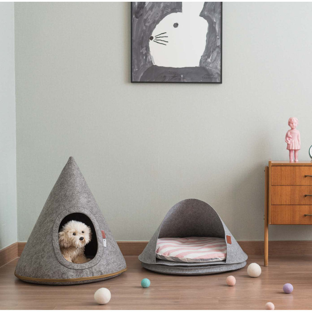 Nooee Indoor Pet Cave & Bed Nooee Pet Color: Beige Size: Large