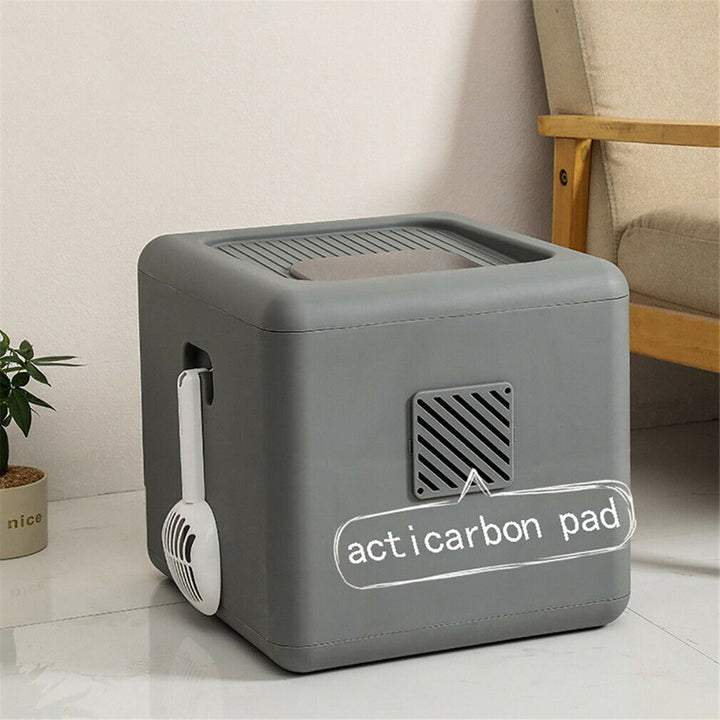 Extra Large Hooded Cat Litter Box With Top Entrance Tucker Murphy Pet™