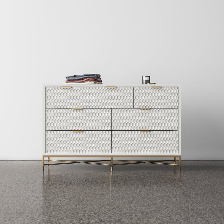Capra 7 Drawer 56" W Double Dresser AllModern Color: White