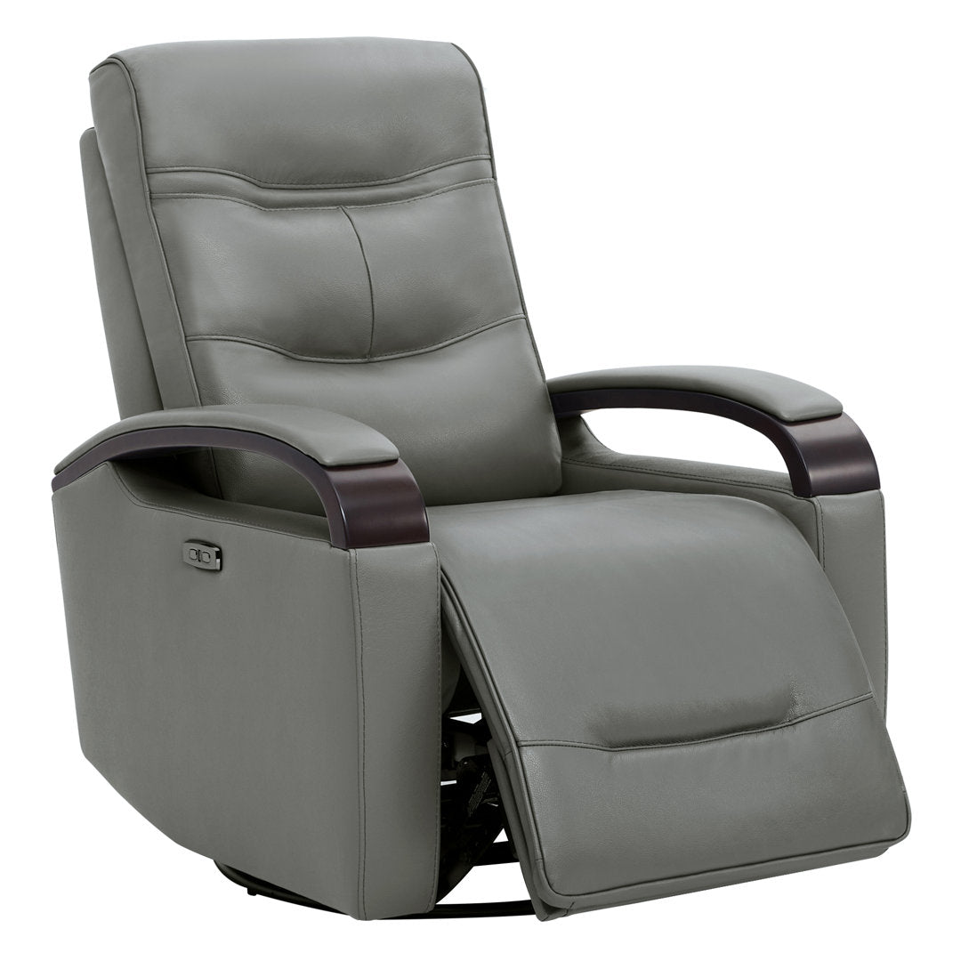Elvina Genuine Leather Swivel Power Recliner Latitude Run® Upholstery Color: Haze