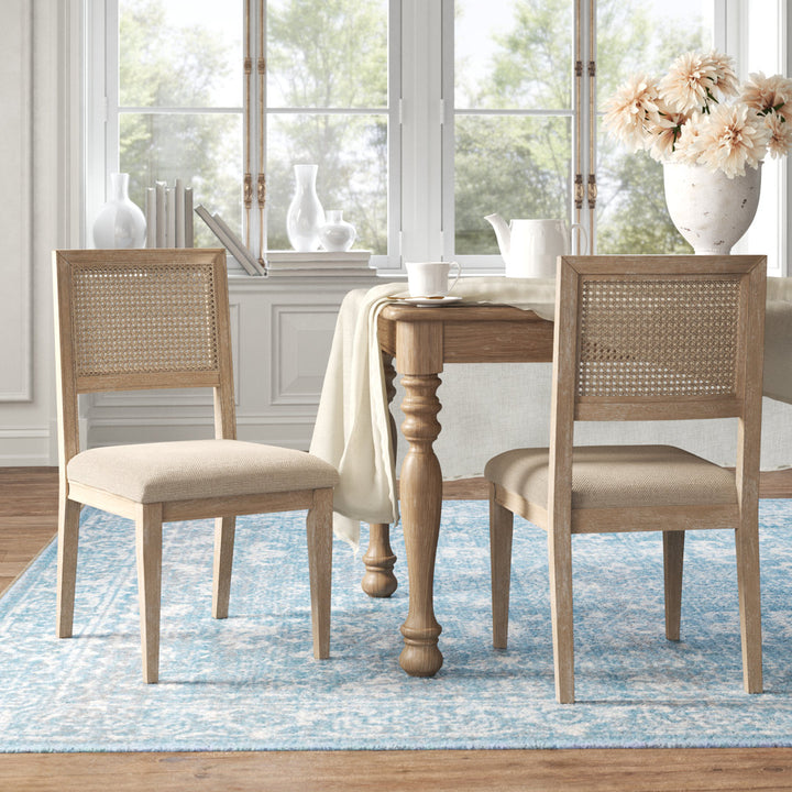Centennial Cane Back Dining Side Chair (Set of 2) Kelly Clarkson Home Color: Light Brown