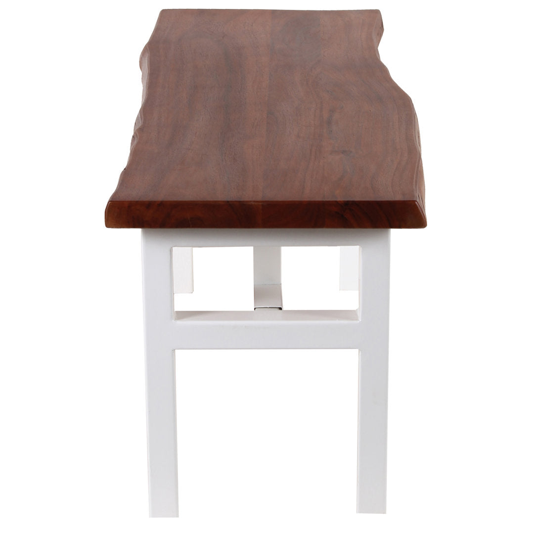 Acacia Live Edge 46 Inch Bench - White Loon Peak®