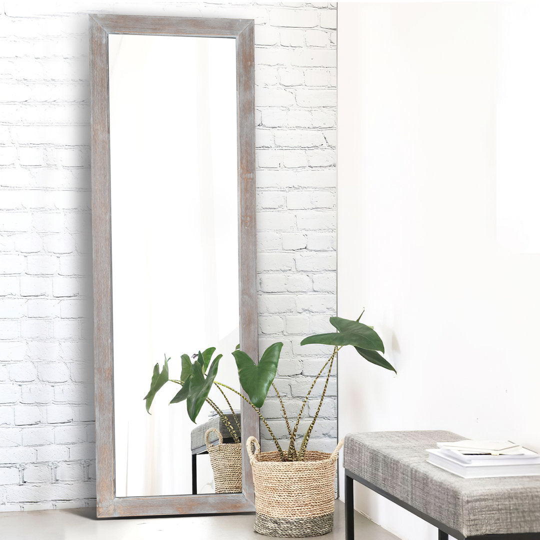 Eldorado Modern & Contemporary Full Length Mirror Three Posts™ Finish: Nature Wood
