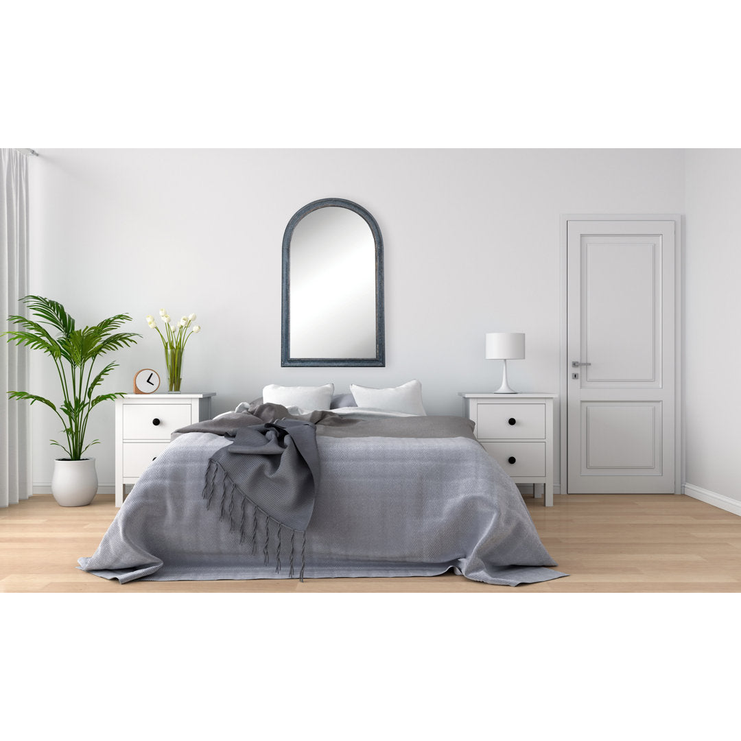 Giovannina Distressed Reclaimed Wood Arch Wall Mirror Latitude Run®