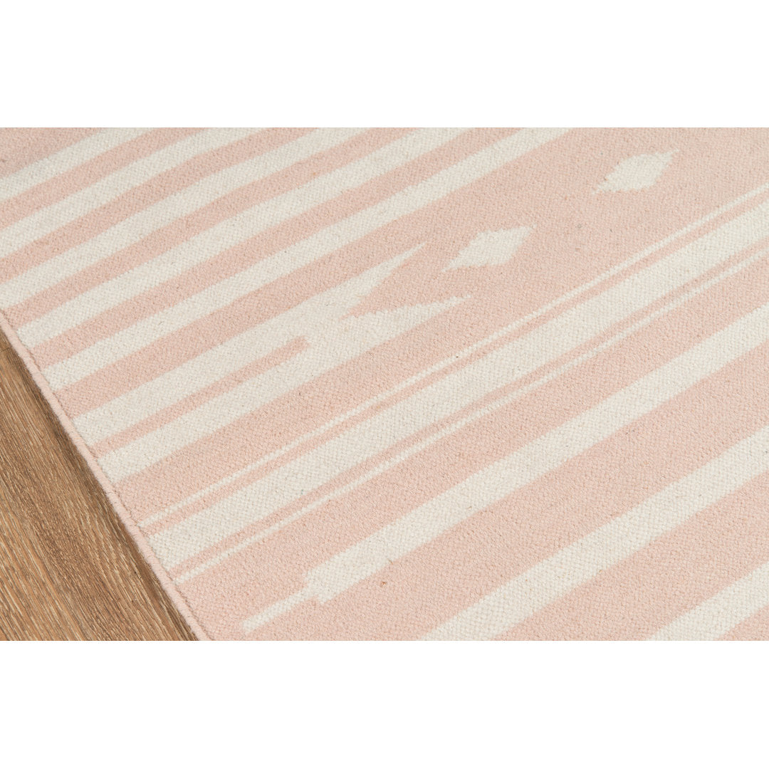 Attaway Handwoven Wool Pink Rug Highland Dunes Rug Size: Rectangle 7'6" X 9'6"