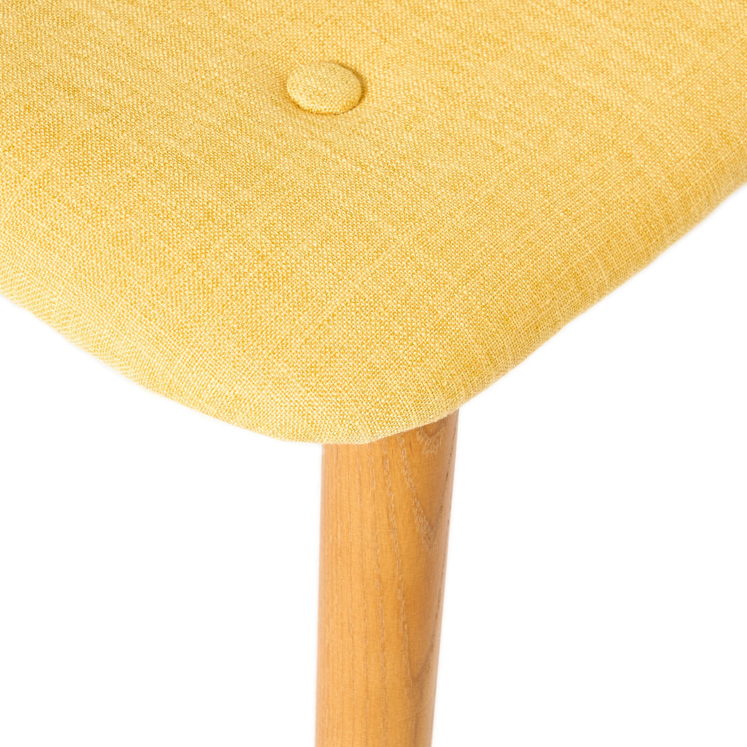 Dayon 68.58Cm Wide Tufted Polyester Lounge Chair and Ottoman George Oliver Fabric: Yellow  Polyester Blend