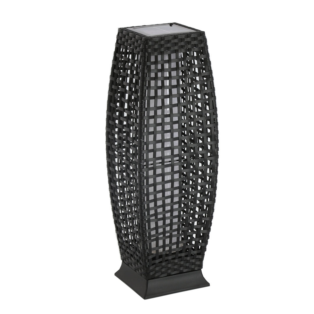 Black Low Voltage Solar Powered Integrated LED Pathway Light Baner Garden Size: 8.3" W x 8.3" D x 25" H