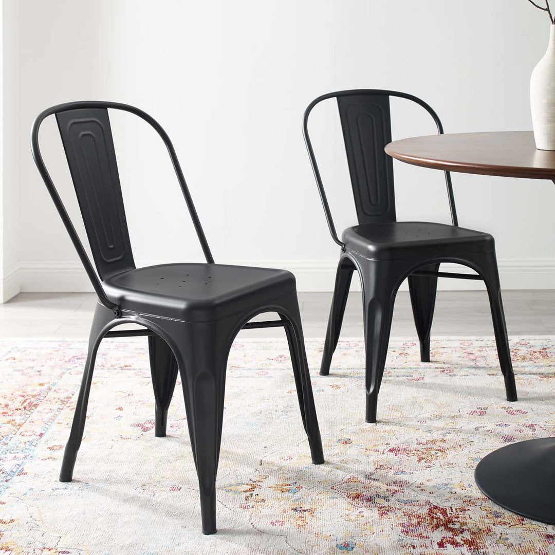 Promenade Bistro Dining Side Chair by Modway (Set of 2) Modway Color: Black