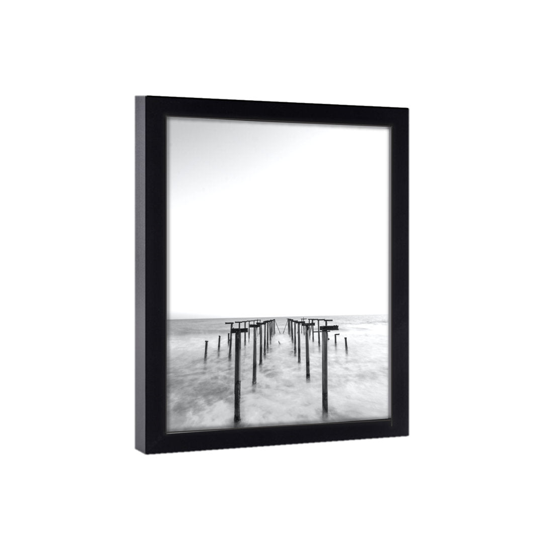 Barreneche Picture Frame Latitude Run® Color: Black Picture Size: 20" x 7"