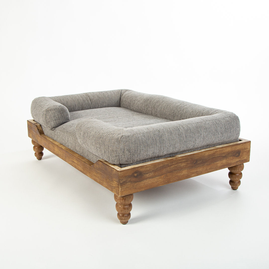 Acacia Wood Dog Bed With Washable Cushion Tucker Murphy Pet™