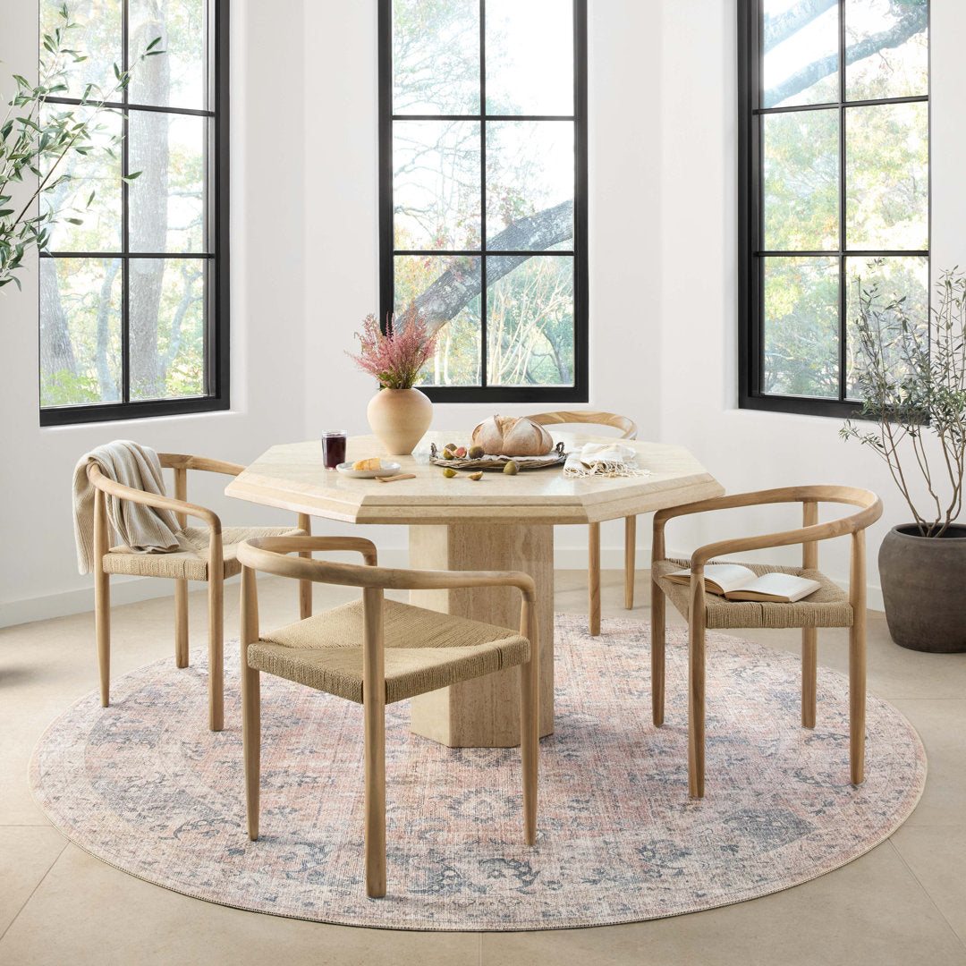 Gelo Oriental Blush/Gray Rug Bungalow Rose Rug Size: Square 1'6"