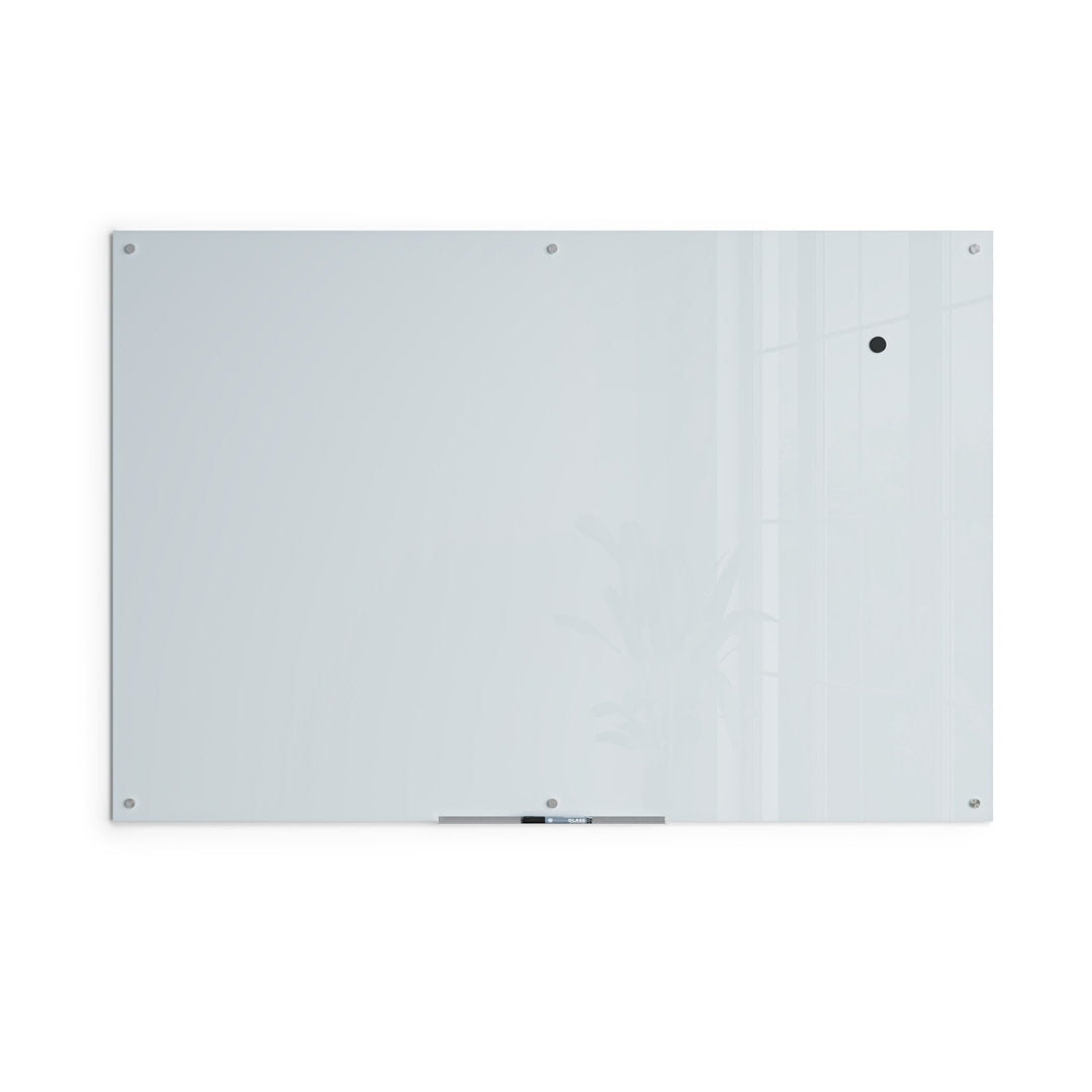 Wall Mounted Magnetic Glass Board U Brands Size: 47" x 70"