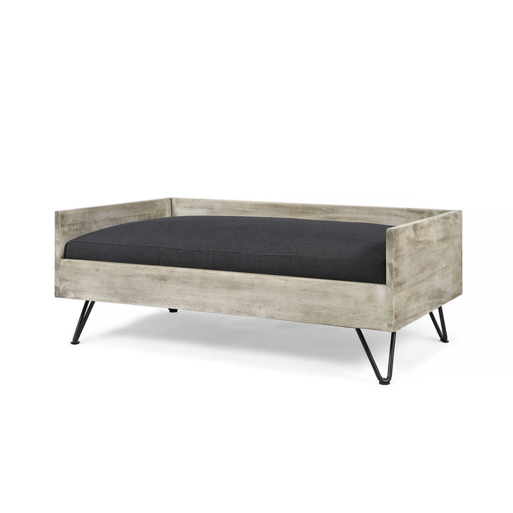 Kaylor Mid Century Modern Dog Sofa Tucker Murphy Pet™ Color: Light Gray/Black/Gray