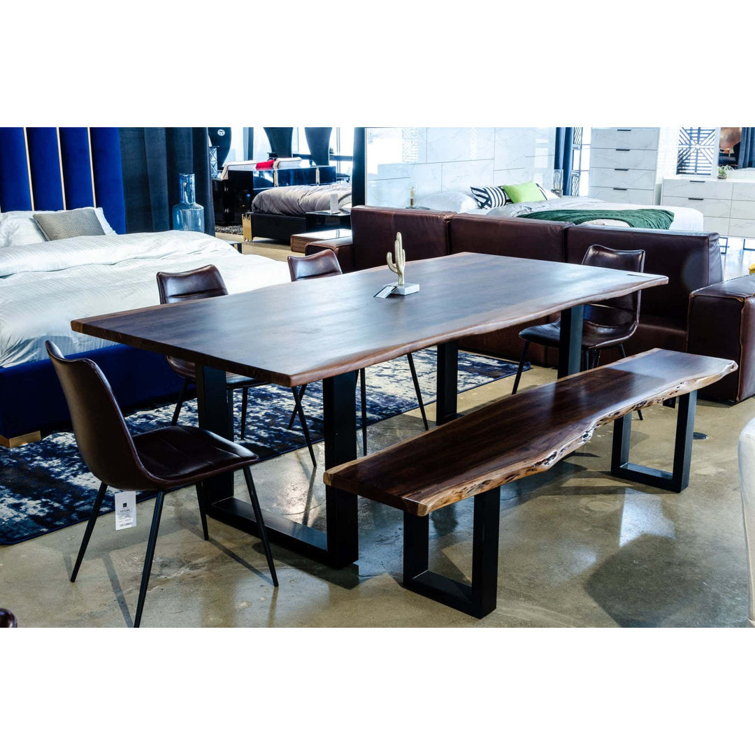 Lemay Iron Trestle Dining Table Union Rustic Size: 30" H x 79" L x 39" W