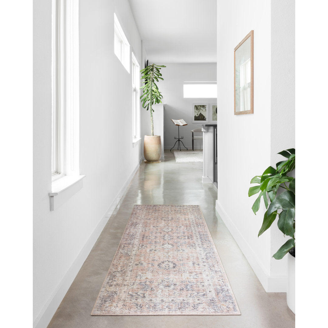Gelo Oriental Blush/Gray Rug Bungalow Rose Rug Size: Runner 2'6" x 10'