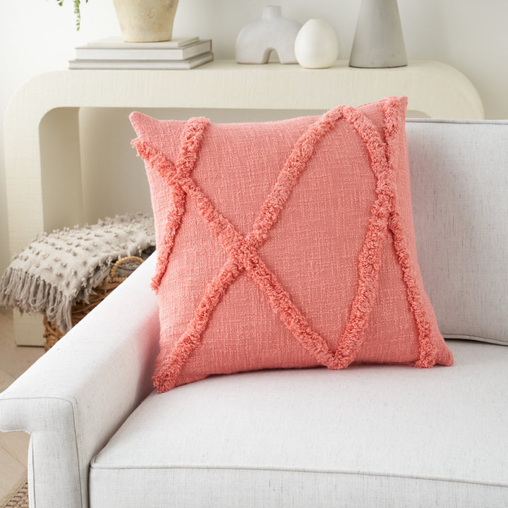Tracey Square Cotton Pillow Cover & Insert AllModern Color: Blue Size: 24"H x 24"W Shape: Square