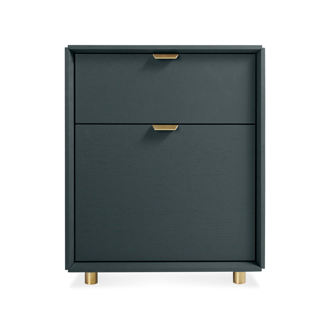 Dang 2 - Drawer Vertical Filing Cabinet Blu Dot Color: Navy Green