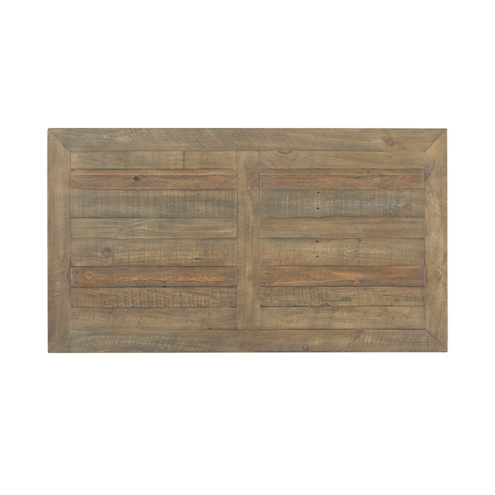Sarcoline Solid Wood Pedestal Coffee Table The Twillery Co.® Table Top Color/Table Base Color: Reclaimed Natural/White Stain