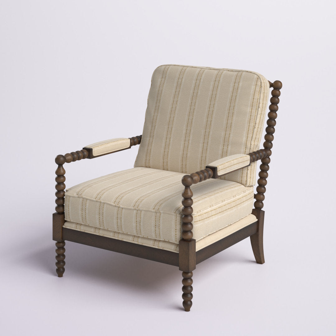 28" W Linen Armchair Langley Street® Fabric: Beige Linen
