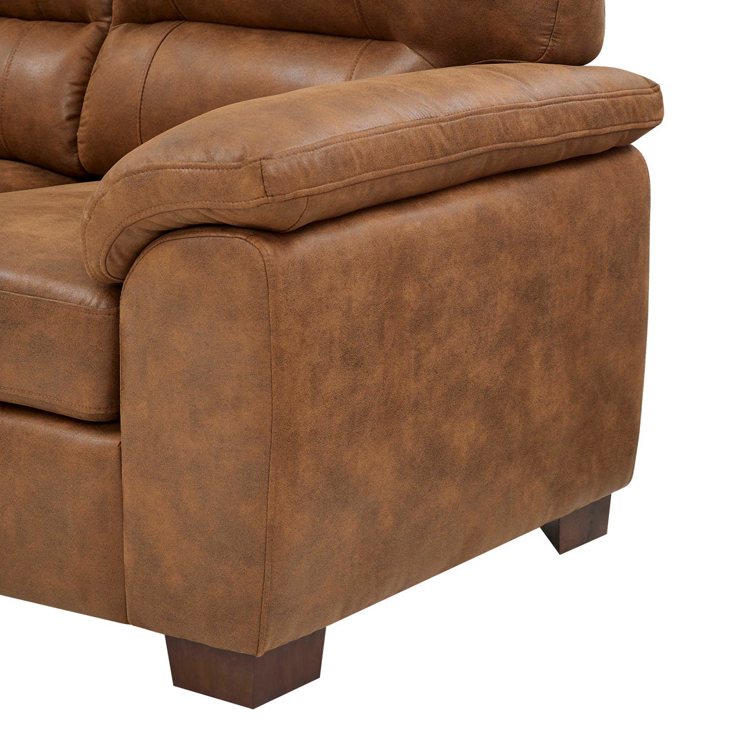 81'' Wide Rolled Arm Sofa Latitude Run® Upholstery Color: Light Brown