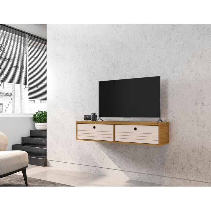 Darryl Floating TV Stand for TVs up to 48" Zipcode Design™ Color: Cinnamon/Off White