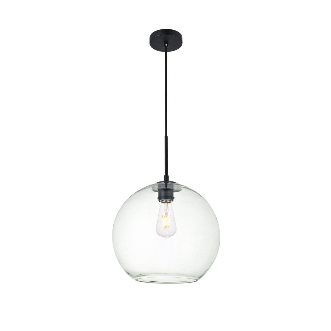 Snead 1 - Light Single Globe Pendant Mercury Row® Shade Color: Clear Size: 68" H x 7.9" W x 7.9" D Base Finish: Gold