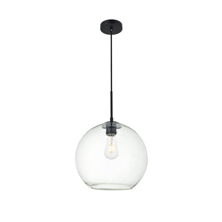 Snead 1 - Light Single Globe Pendant Mercury Row® Shade Color: Clear Size: 68" H x 7.9" W x 7.9" D Base Finish: Gold
