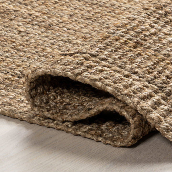 Isalena Handmade Flatweave Farmhouse Jute Area Rug in Natural Gracie Oaks Rug Size: Rectangle 7'6" x 9'6"
