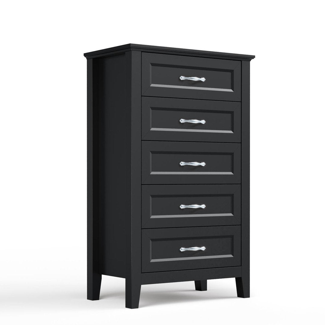Humphrey 5 Drawer 27.5" W Chest Laurel Foundry Modern Farmhouse® Color: Black