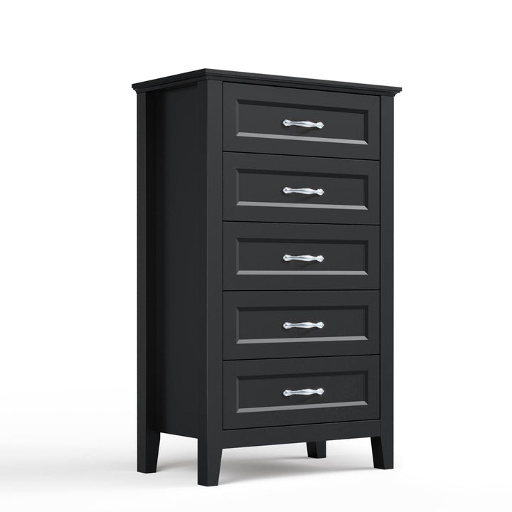 Humphrey 5 Drawer 27.5" W Chest Laurel Foundry Modern Farmhouse® Color: Black