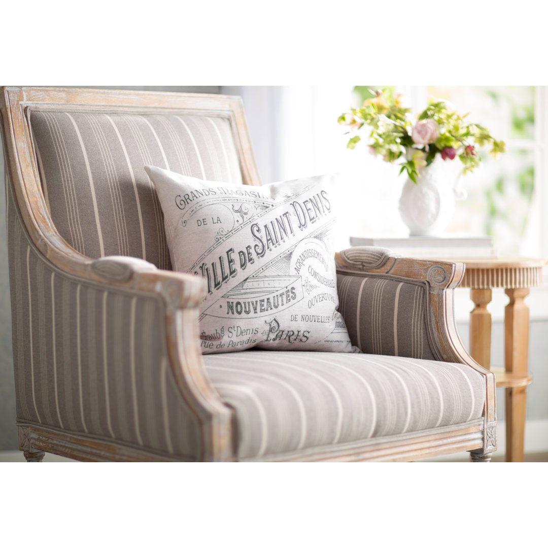Rowena 29" Wide Armchair Birch Lane™ Fabric: Taupe Striped
