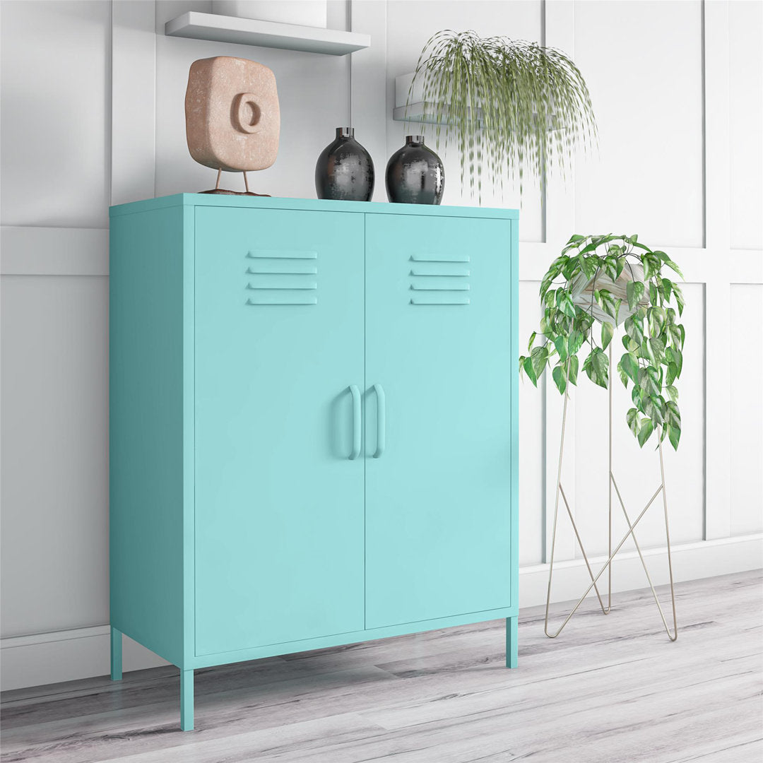 Cache 2 - Door Metal Accent Cabinet Novogratz Color: Mint